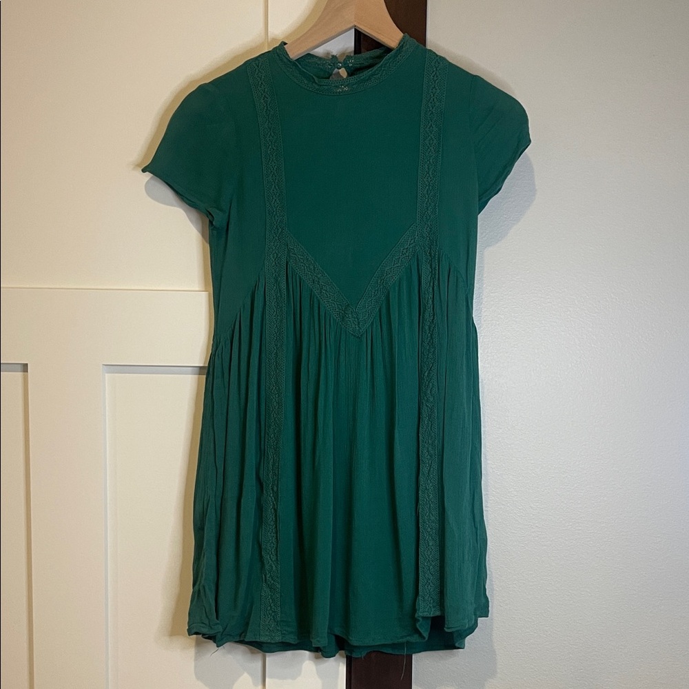 Blue Rain Green Mini Dress